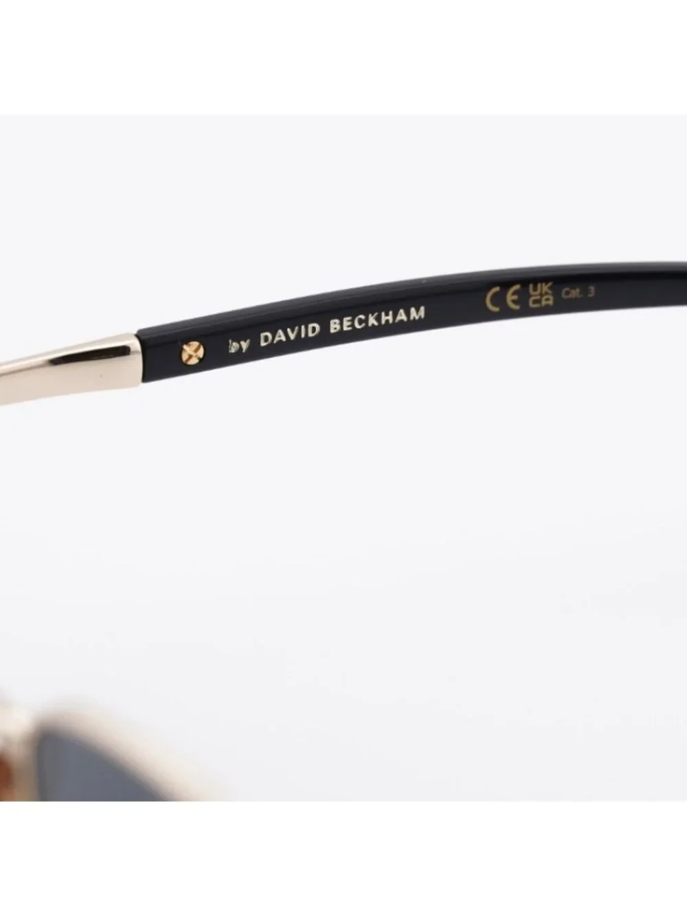 David Beckham DB 1129/S 0RHL IR Sunglasses Gold Geometric Frame, Grey Lenses